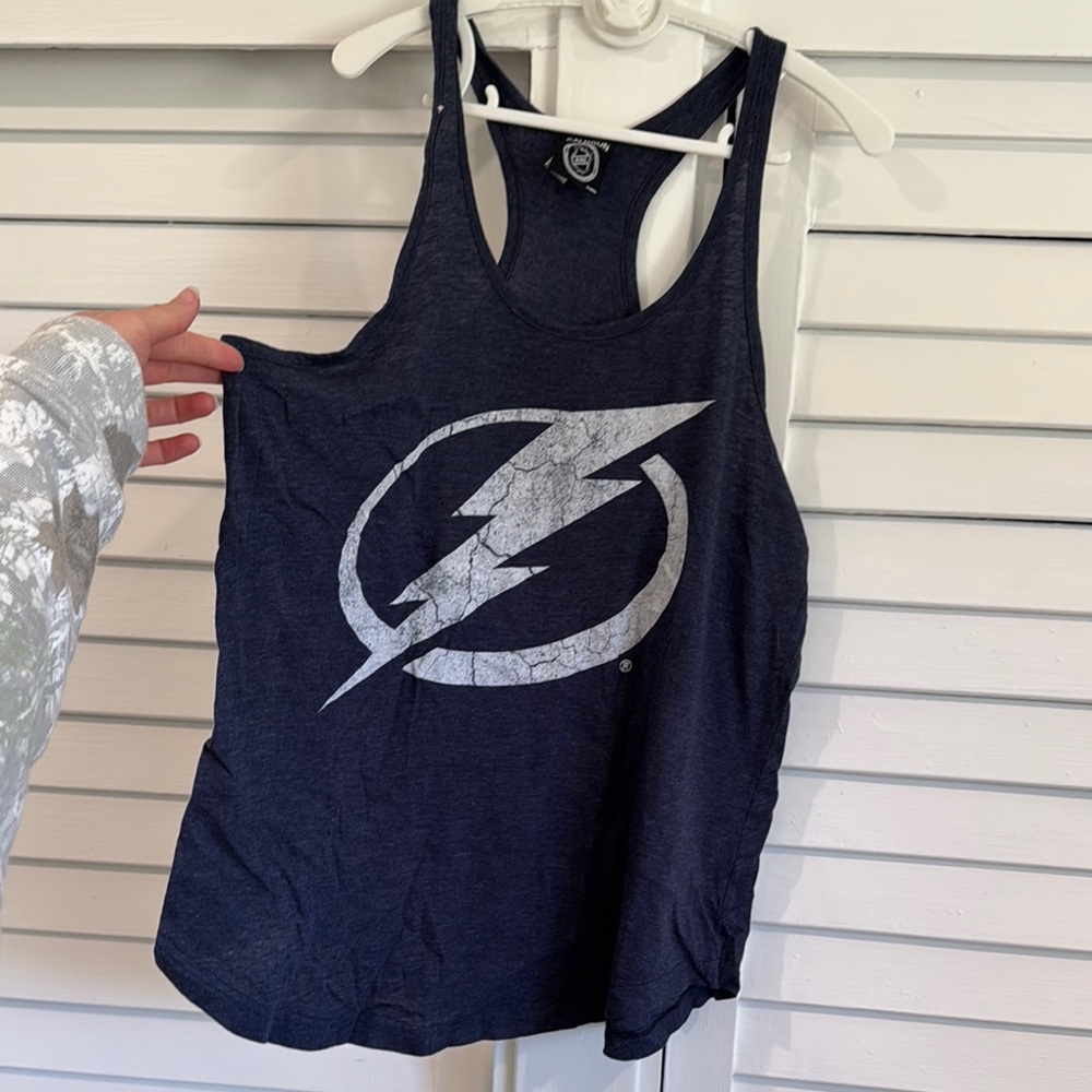 Tampa Bay Lightning Women's Navy Racerback Tank